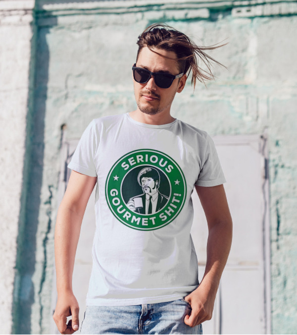 Serious Gourmet Shit Funny Logo Coffee Circle T-Shirt