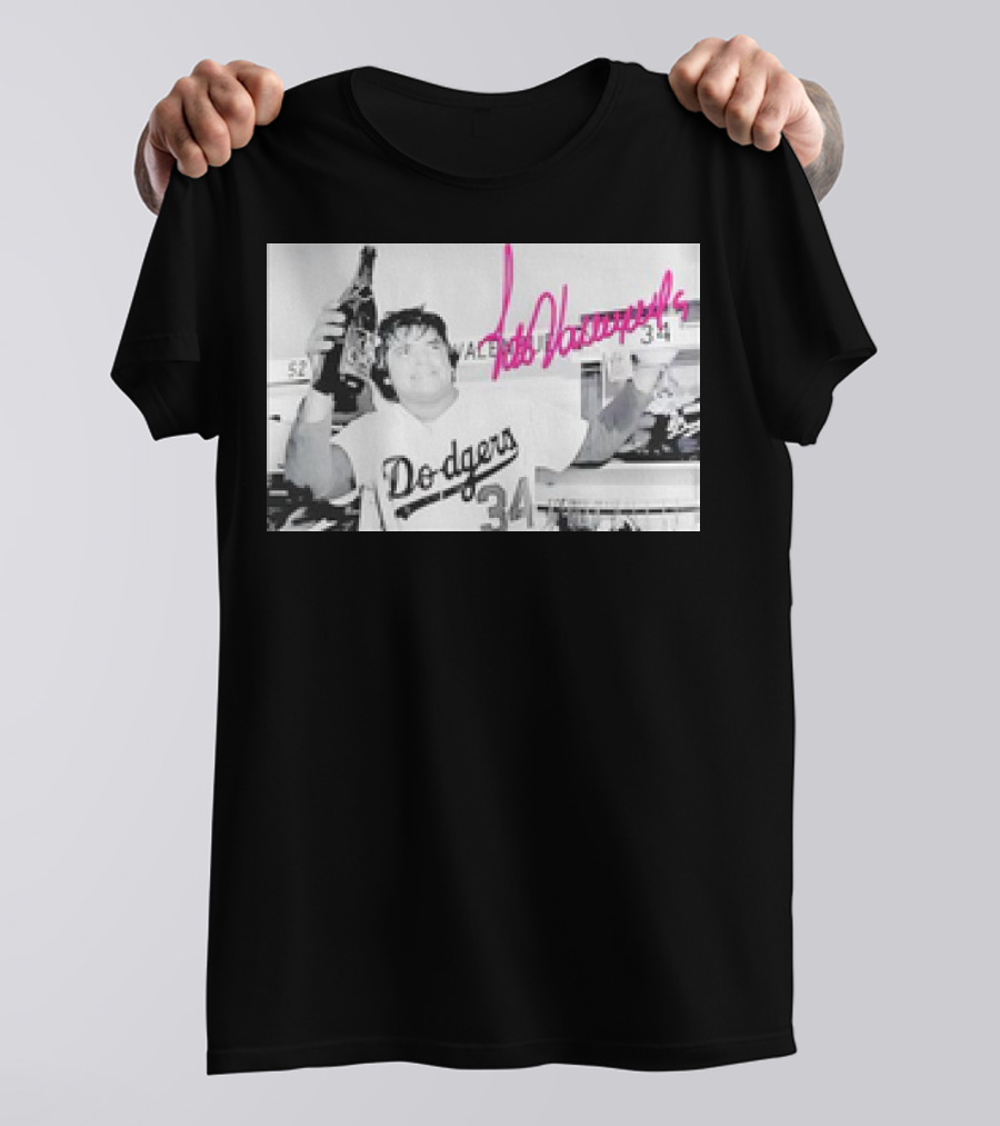 Retro Fernando Valenzuela Dodgers 34 Signature Victory T-Shirt