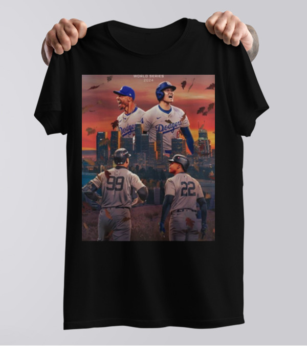 Yankees And Dodgers Clash In 2024 World Series Showdown T-Shirt