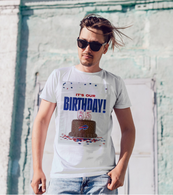 Buffalo Bills It's Our Birthday 65th Anniversary Celebration Cake T-Shirt