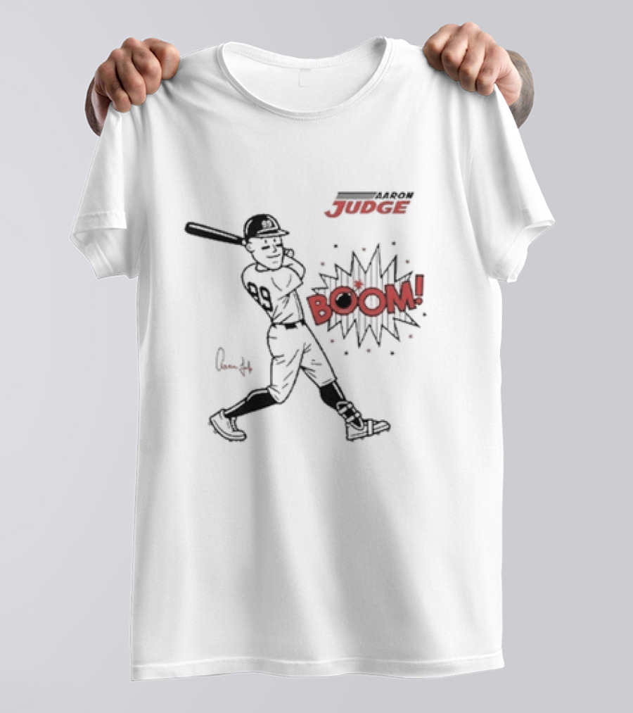 New York Yankees Aaron Judge Boom Signature Baseball Number 99 T-Shirt