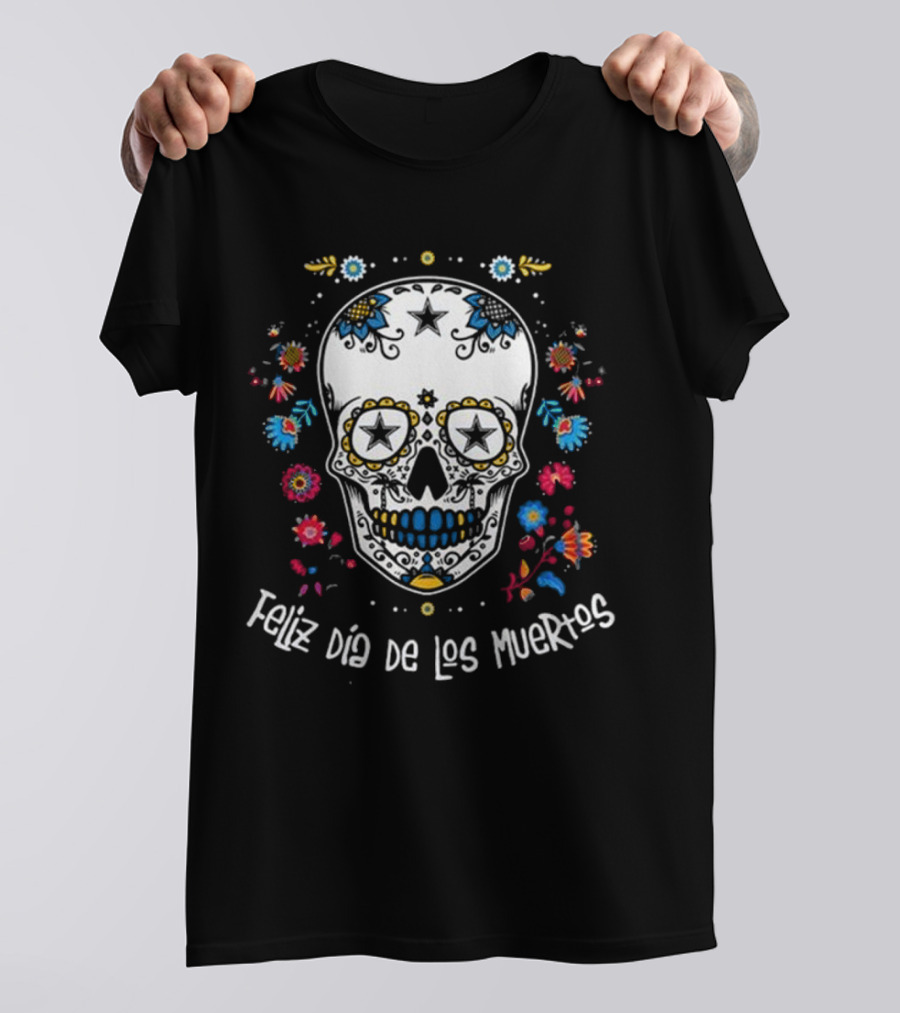 Dallas Cowboys Feliz Dia De Los Muertos T-Shirt