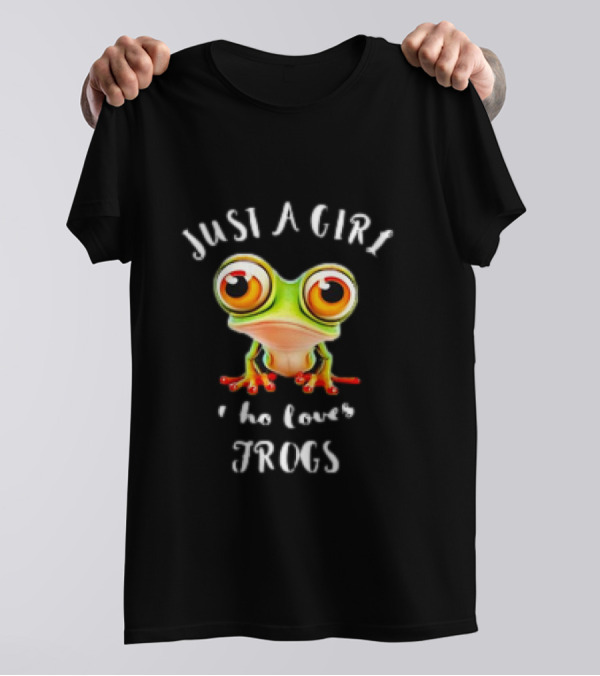 Just A Girl Who Loves Frogs Red Eyed Tree Frog Meme T-Shirt