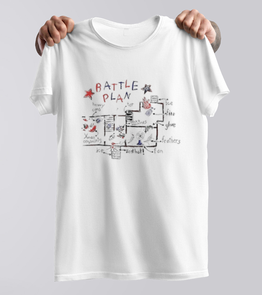 Battle Plan Heavy Xmas Ornaments Glue Feathers Trap Ice Fan Test T-Shirt