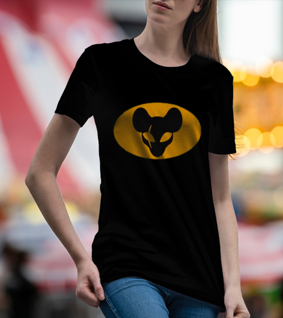 Retro Ratman Emblem Yellow Oval T-Shirt