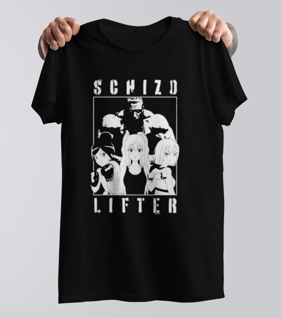 Schizo Lifter Anime Characters Boxing Gym Fitness T-Shirt