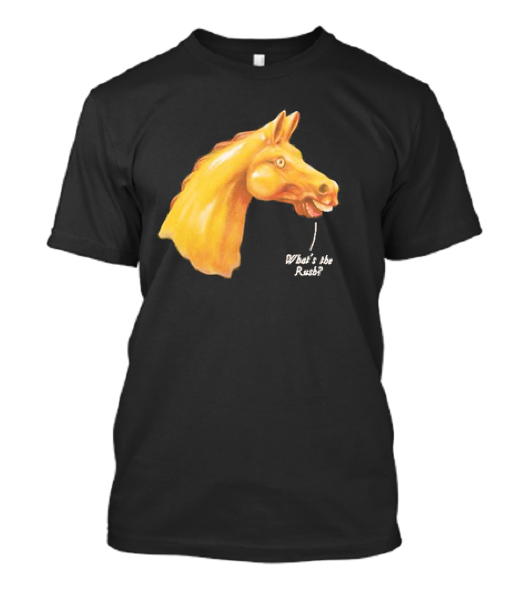 We Live In Time Carousel Horse What's The Rush T-Shirt
