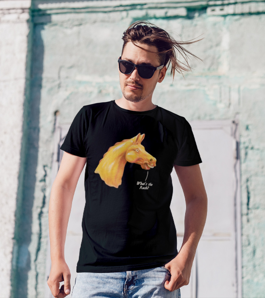 We Live In Time Carousel Horse What's The Rush T-Shirt