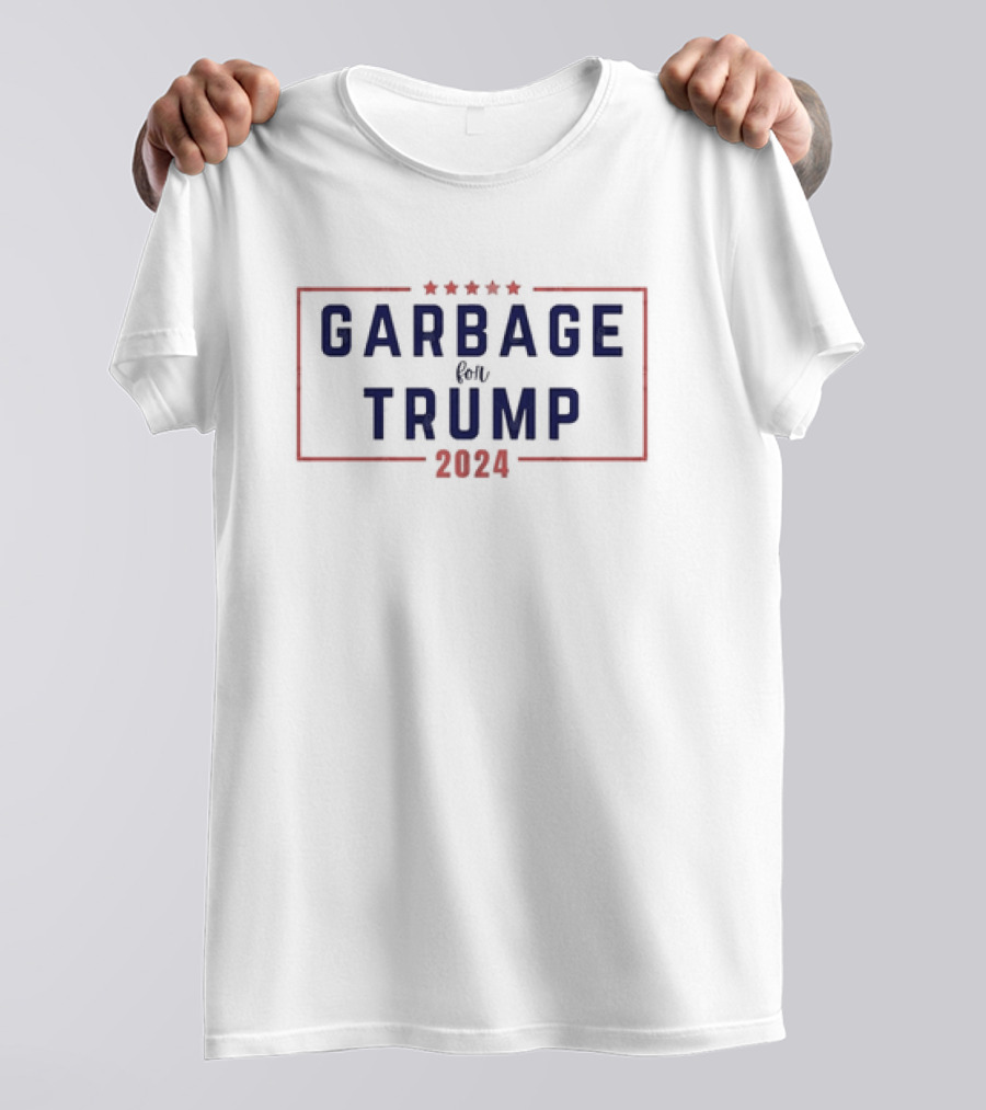 Garbage For Trump 2024 Stars Frame T-Shirt