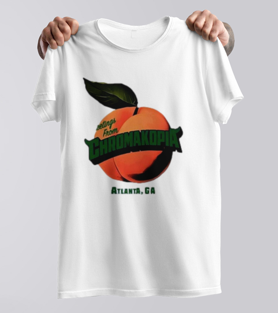 Greetings From Chromakopia Atlanta GA Peach T-Shirt