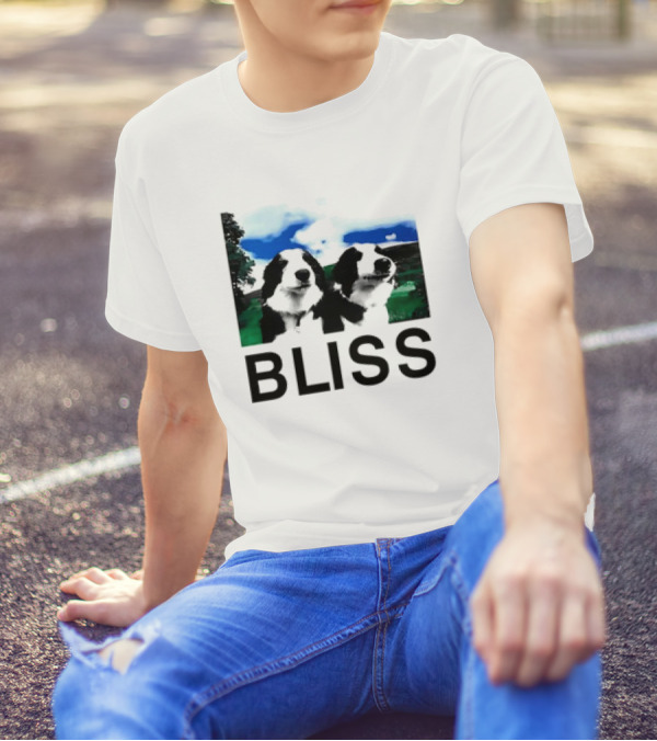 BLISS Henry Dog Meme Two Dogs Green Landscape T-Shirt