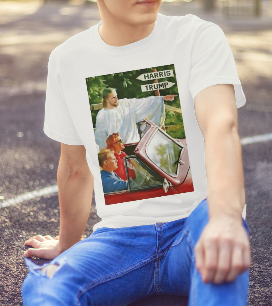The Right Road Vintage Jesus Is Lord Harris Trump Signs T-Shirt