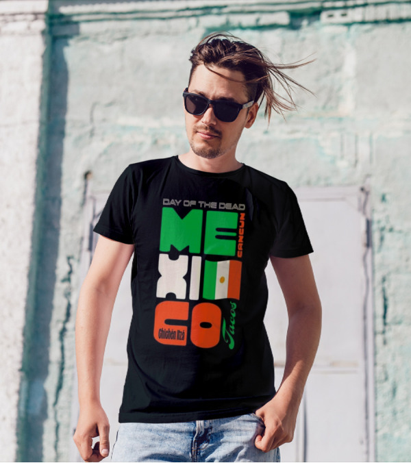 Day Of The Dead Mexico Cancun Tacos Chichén Itzá T-Shirt