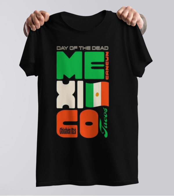 Day Of The Dead Mexico Cancun Tacos Chichén Itzá T-Shirt