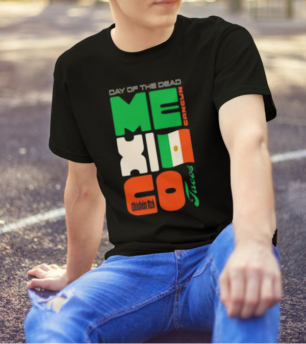 Day Of The Dead Mexico Cancun Tacos Chichén Itzá T-Shirt