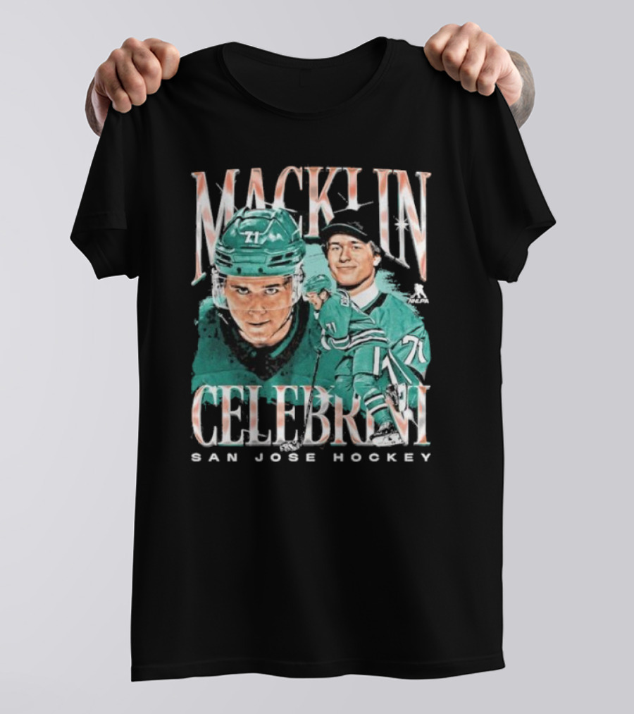 Macklin Celebrini San Jose Hockey Vintage Style Player T-Shirt