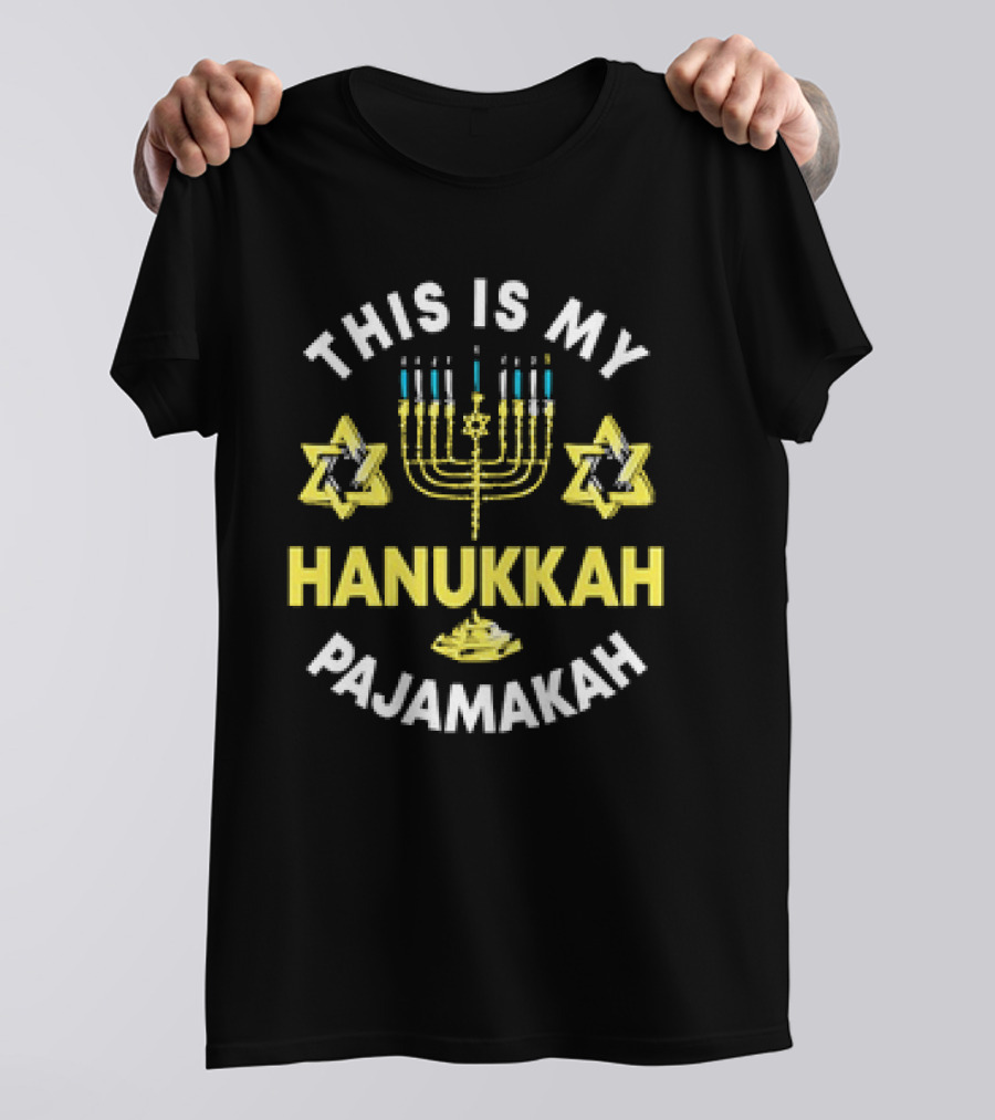 THIS IS MY HANUKKAH PAJAMAKAH MENORAH STARS T-Shirt