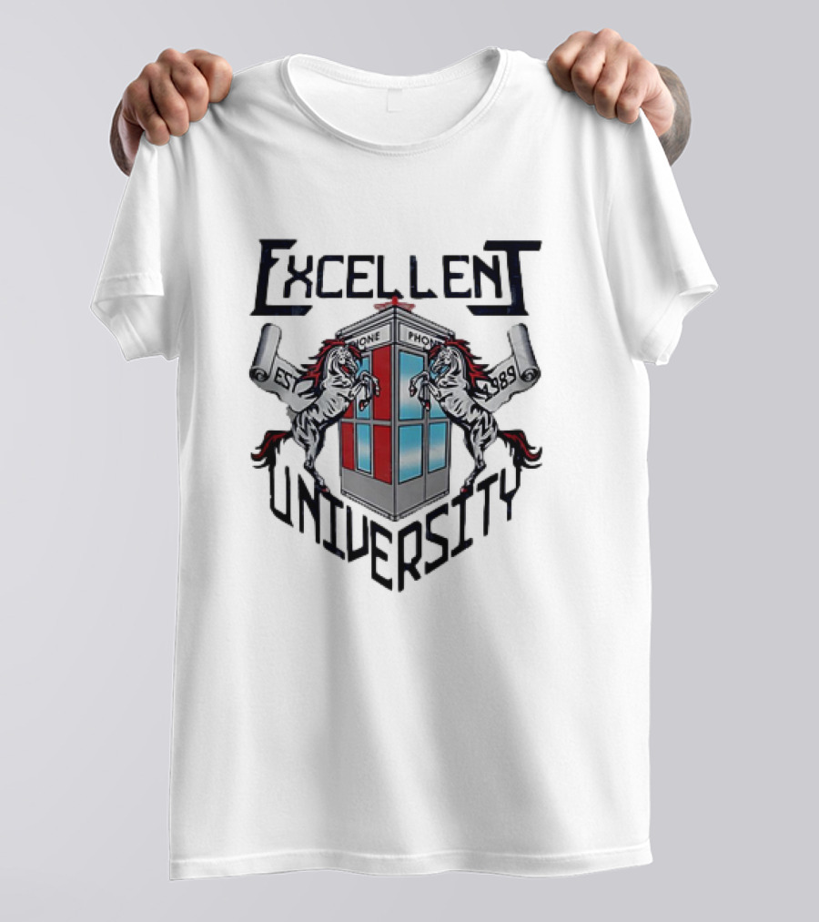Excellent University Phone Booth Est 1989 Bill And Ted's Excellent Adventure San Dimas California T-Shirt