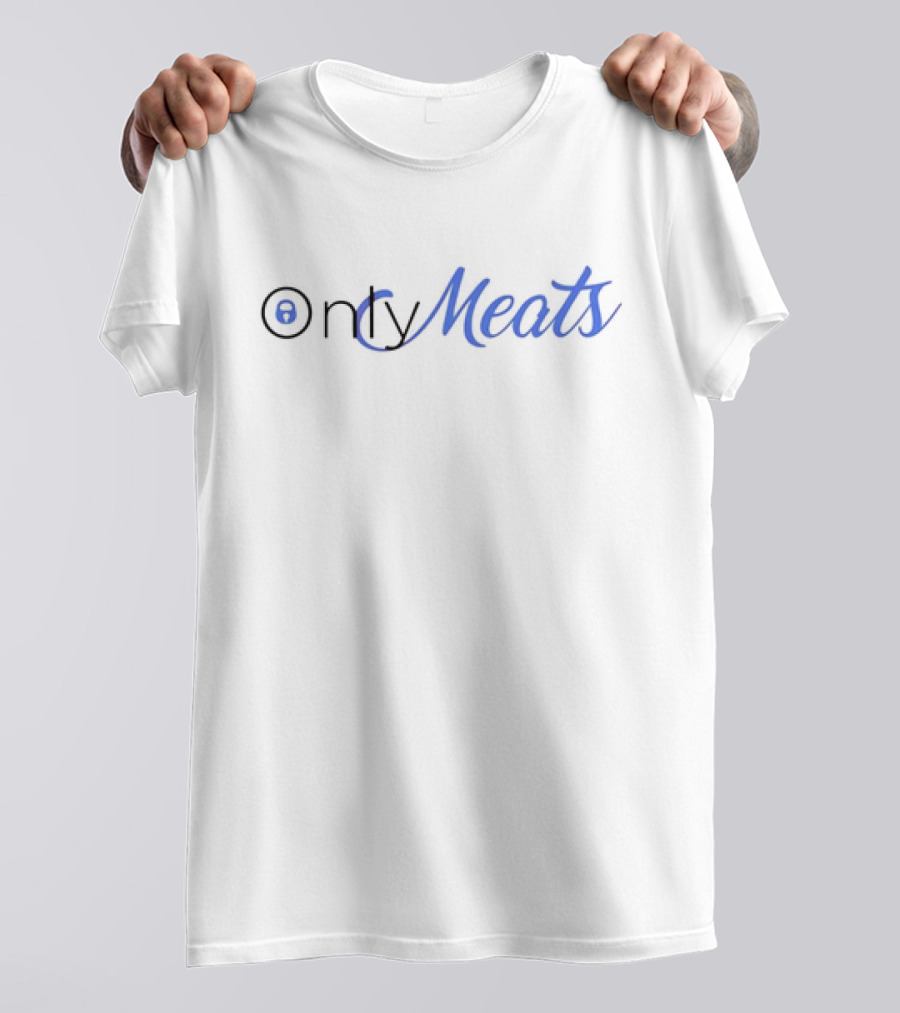 Only Meats Parody Logo With Lock T-Shirt