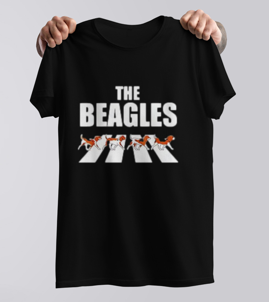 The Beagles Abbey Road Beagle Dogs Crossing Abbey Road Funny T-Shirt