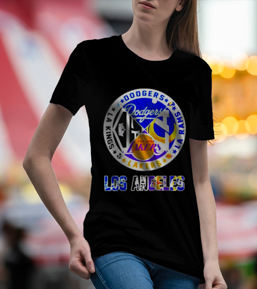 Dodgers Rams Lakers Kings Los Angeles City Sports T-Shirt