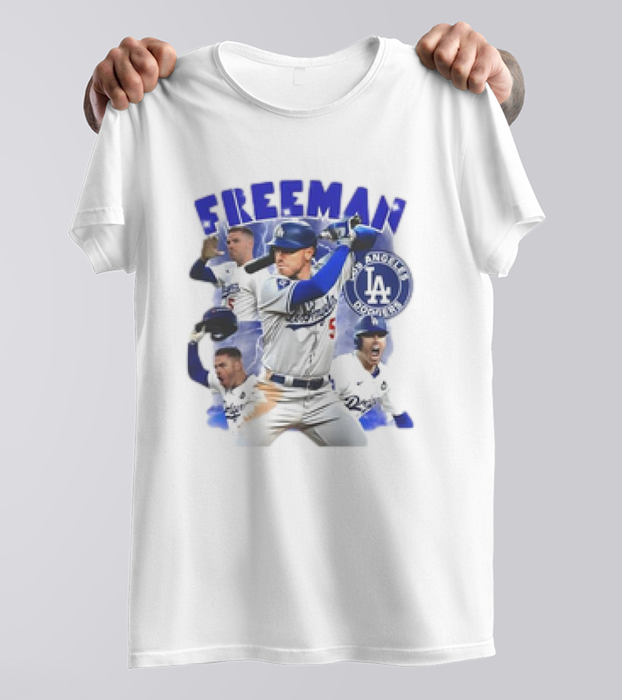Freeman Los Angeles Dodgers Baseball Fanatic World Series T-Shirt