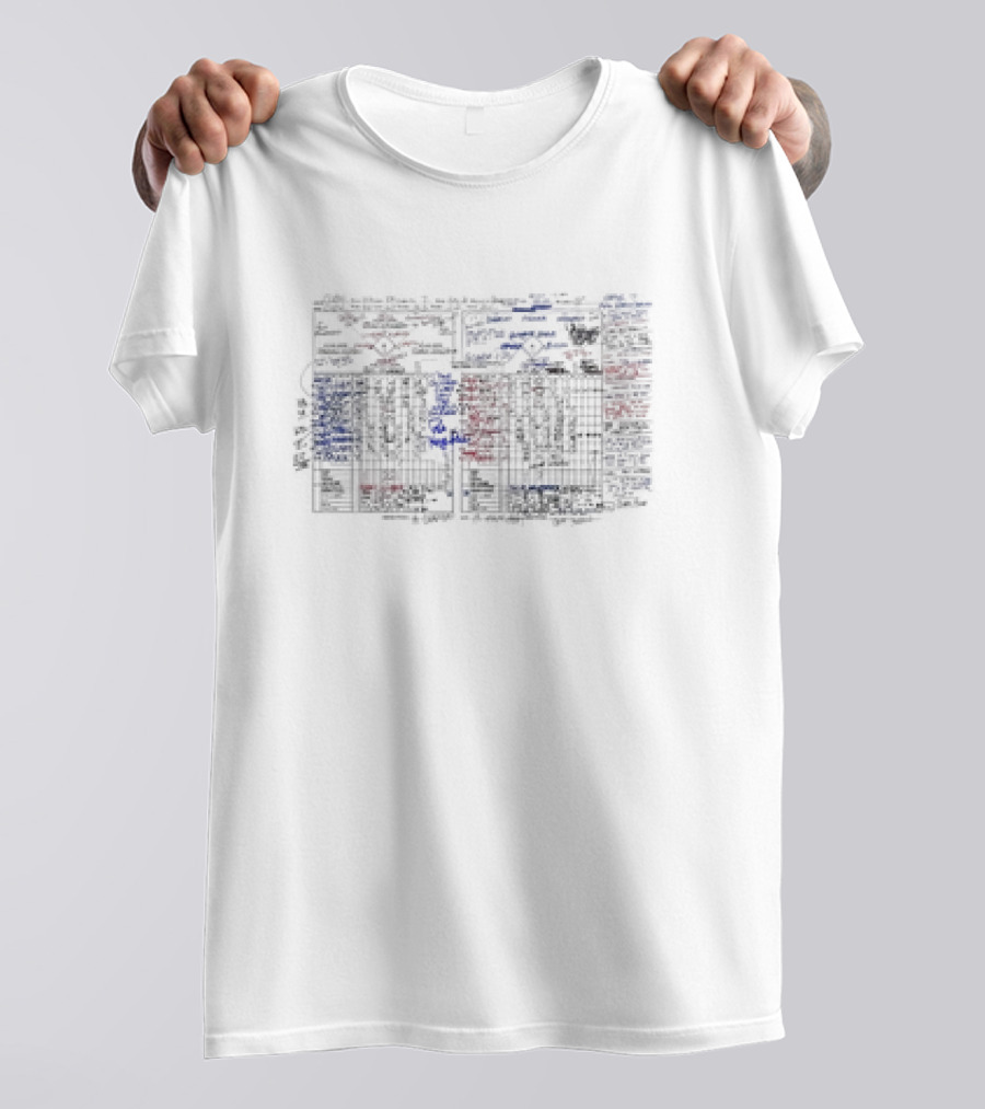 Pat Hughes World Series Game 7 Annotated Scorecard Play-by-Play T-Shirt