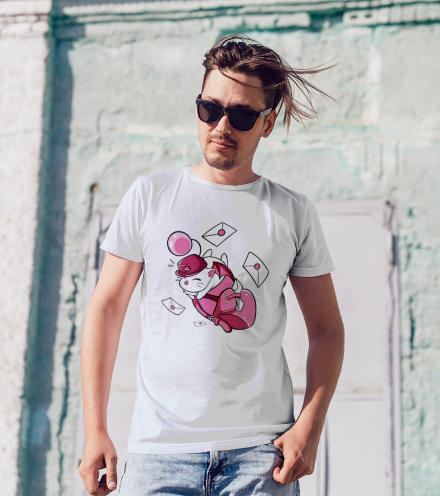 Moogle Mail Delivery With Letters Soaring In Flight T-Shirt