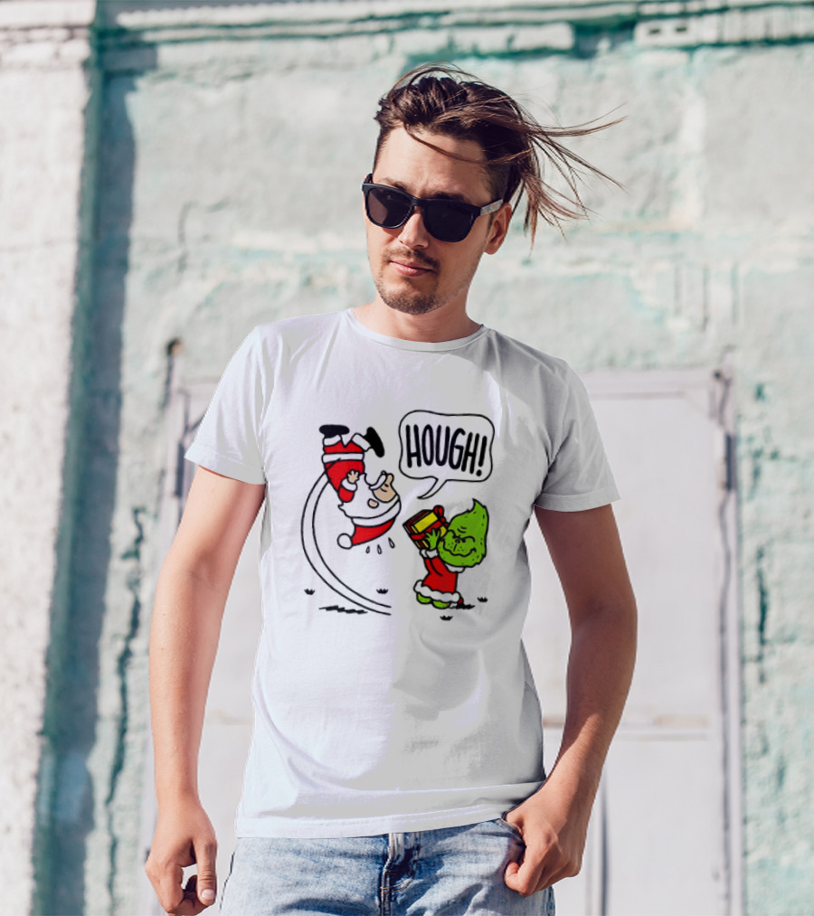Santa Claus And The Grinch Hough Christmas Peanuts Crossover Not Your Gift T-Shirt