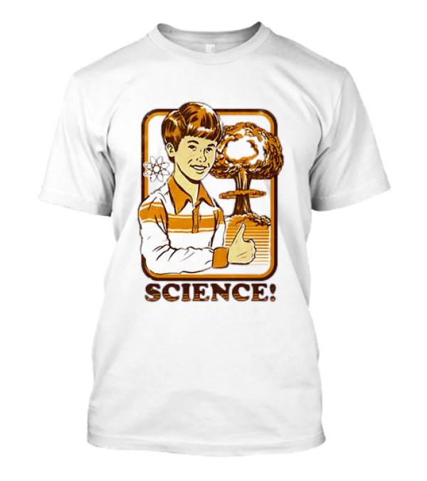 Science Atomic Bomb Thumbs Up Boy With Mushroom Cloud T-Shirt