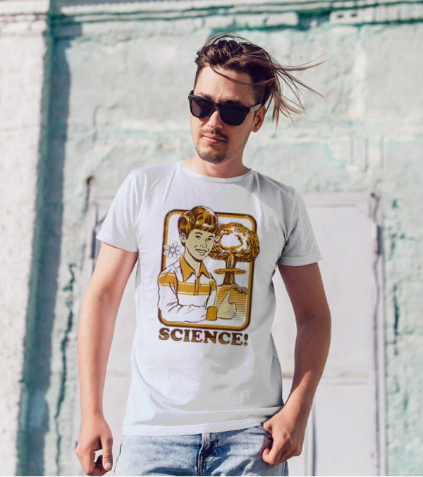 Atomic Bomb Science Boy With Mushroom Cloud T-Shirt