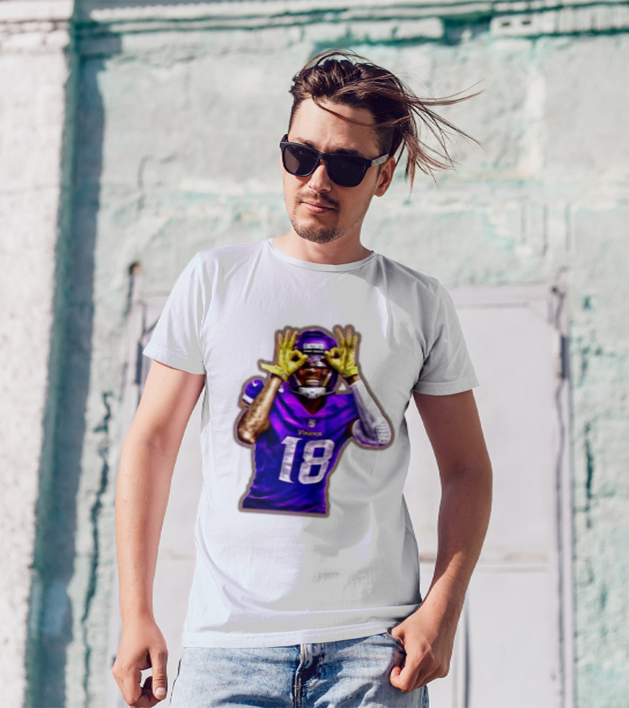 Football Minnesota Vikings Justin Jefferson Trippy Now U See Me T-Shirt