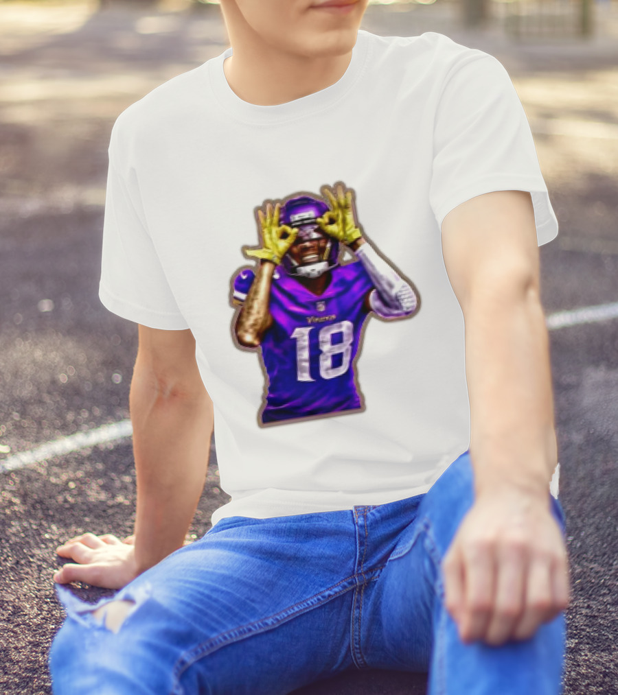 Football Minnesota Vikings Justin Jefferson Trippy Now U See Me T-Shirt