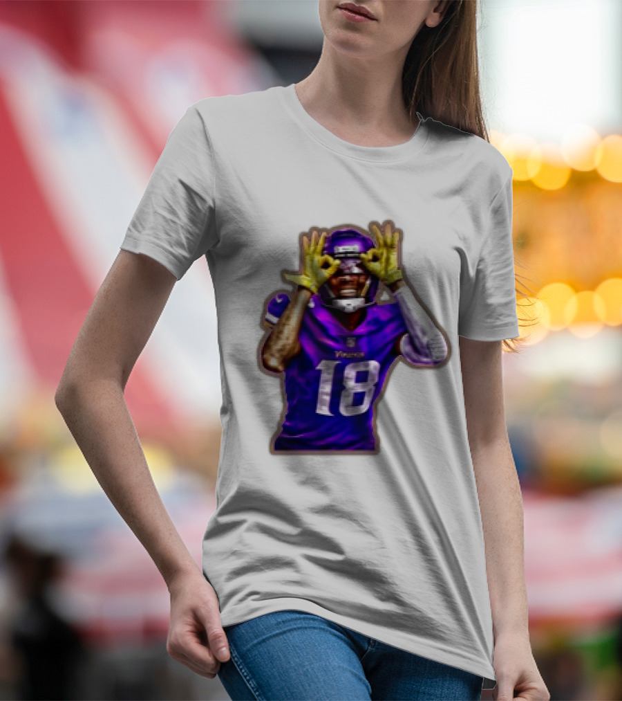 Football Minnesota Vikings Justin Jefferson Trippy Now U See Me T-Shirt