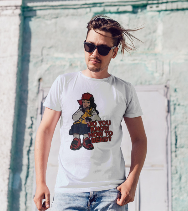 Do You Know How To Bend? Girl With Red Cap And Sneakers T-Shirt