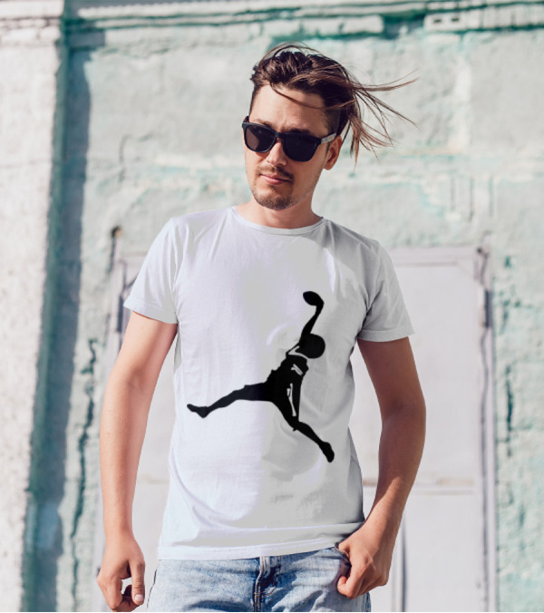 GW Catch Jump Silhouette Football Player T-Shirt