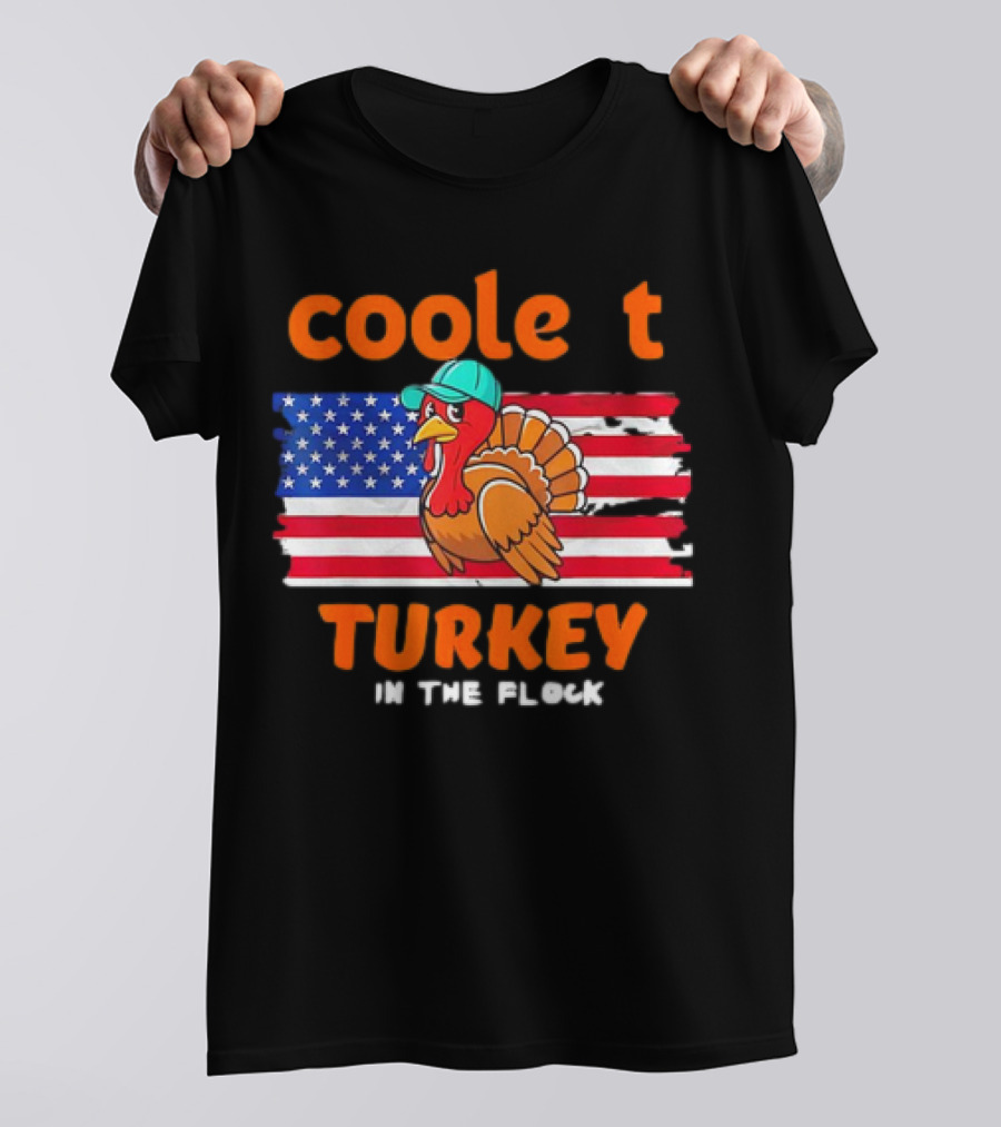 Cool Turkey USA Flag In The Flock T-Shirt