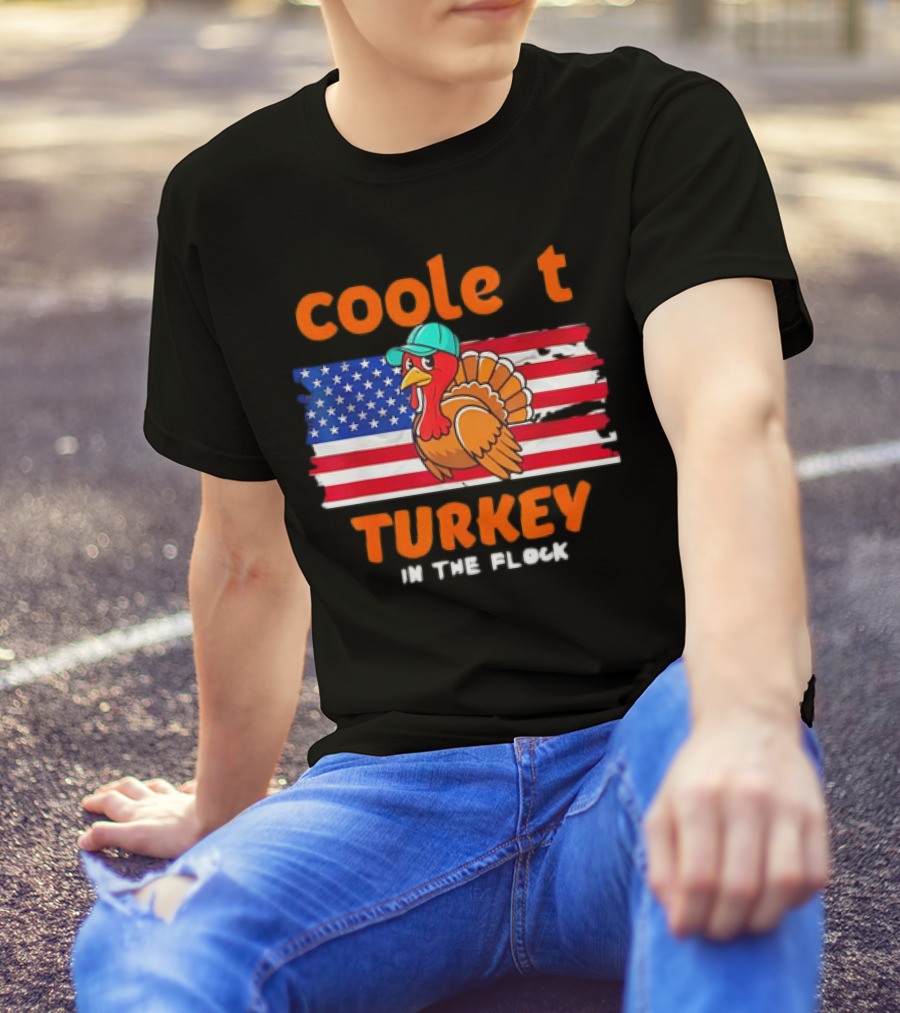 Cool Turkey USA Flag In The Flock T-Shirt