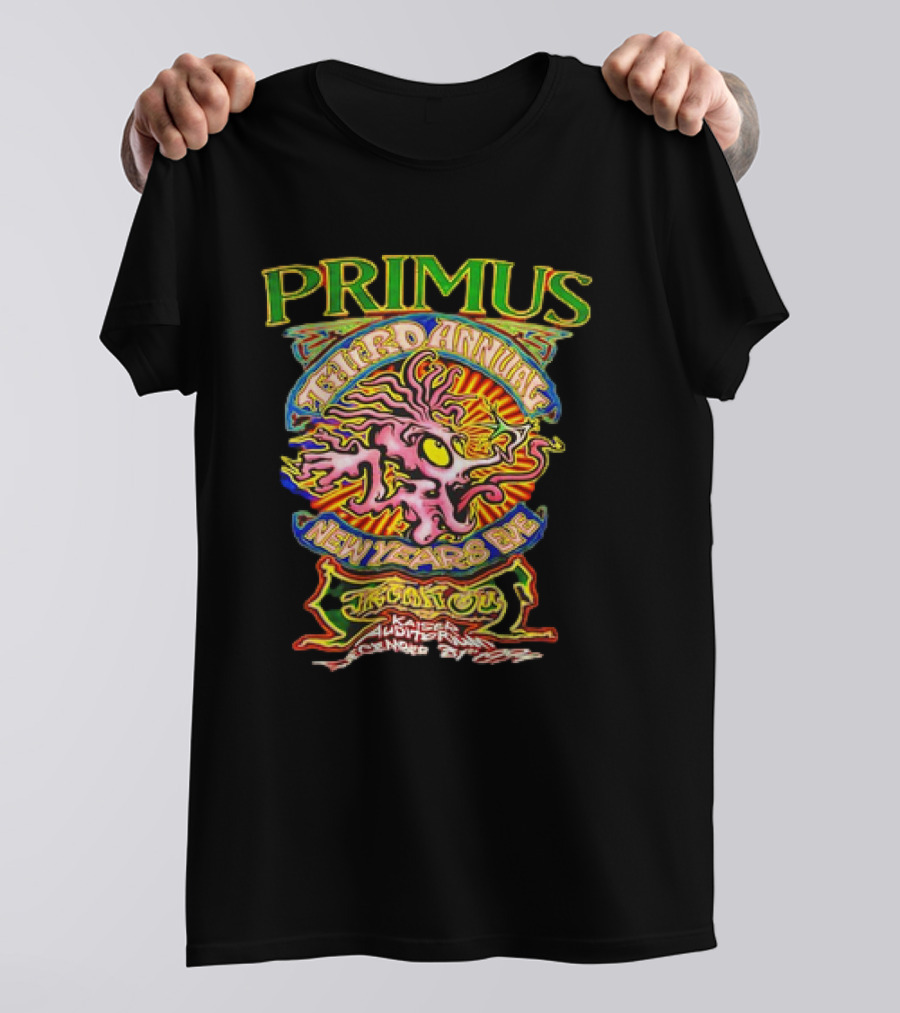 Primus Third Annual New Years Eve Freak Out Kaiser Auditorium Oakland 1996 T-Shirt