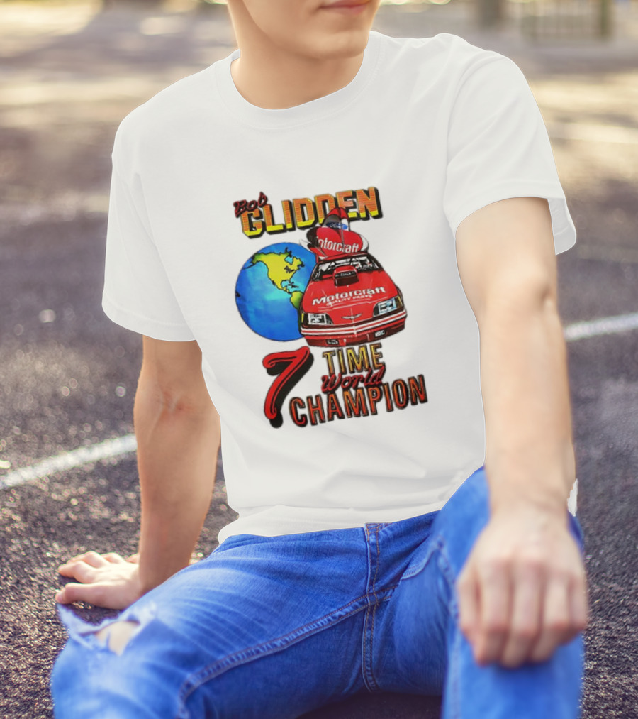 Bob Glidden Motorcraft Racing 7 Time World Champion T-Shirt
