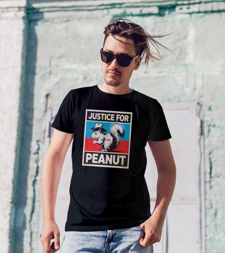 Justice For Peanut The Squirrel Pnut Retro Iconic T-Shirt