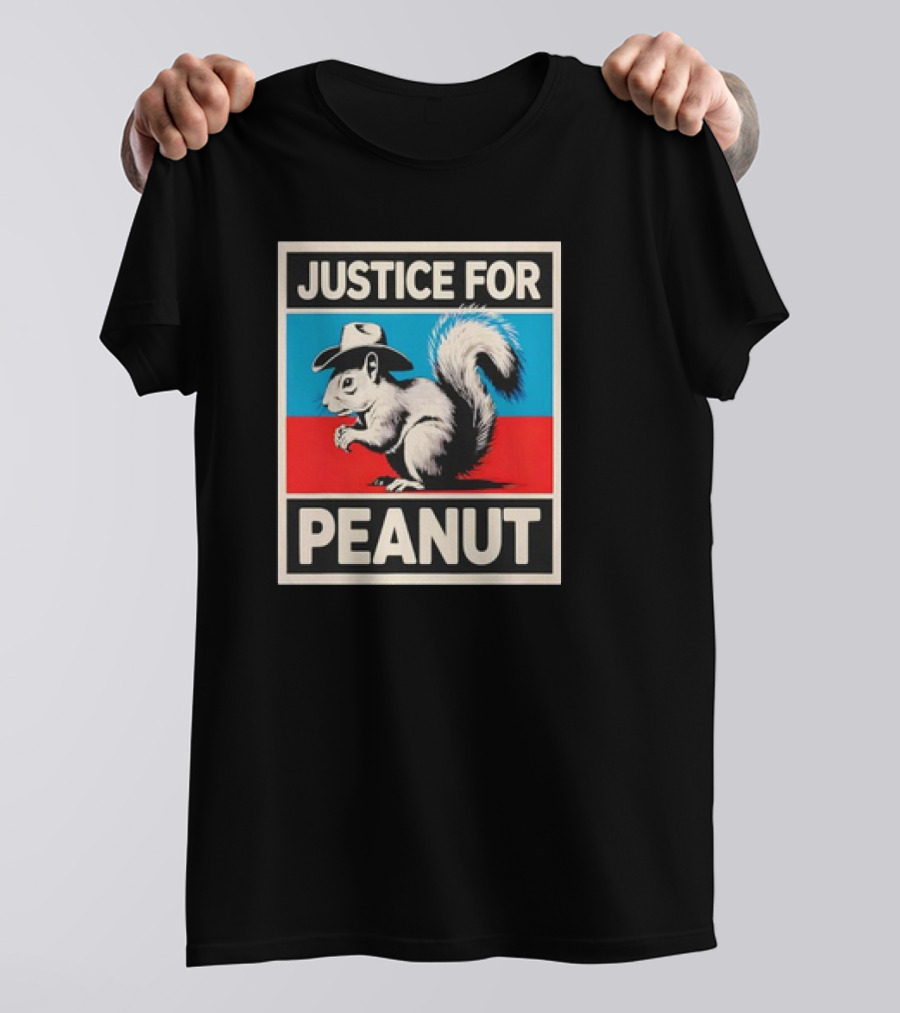 Justice For Peanut The Squirrel Pnut Retro Iconic T-Shirt
