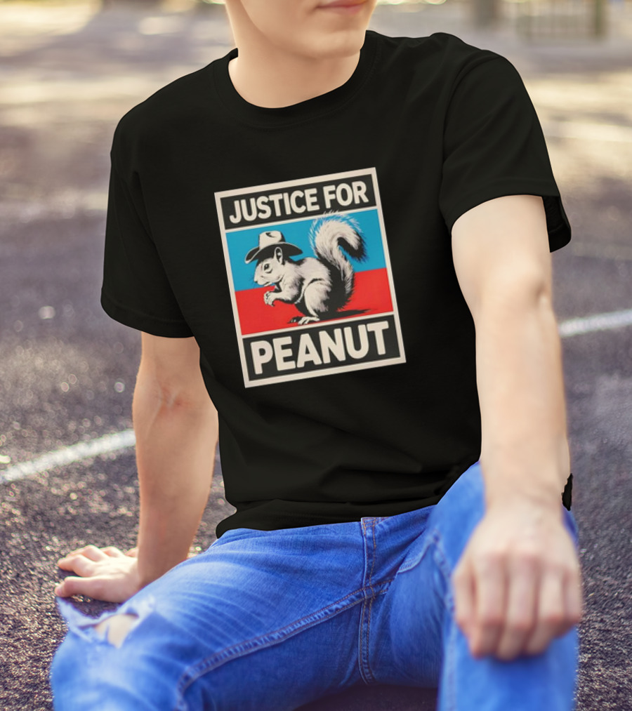 Justice For Peanut The Squirrel Pnut Retro Iconic T-Shirt