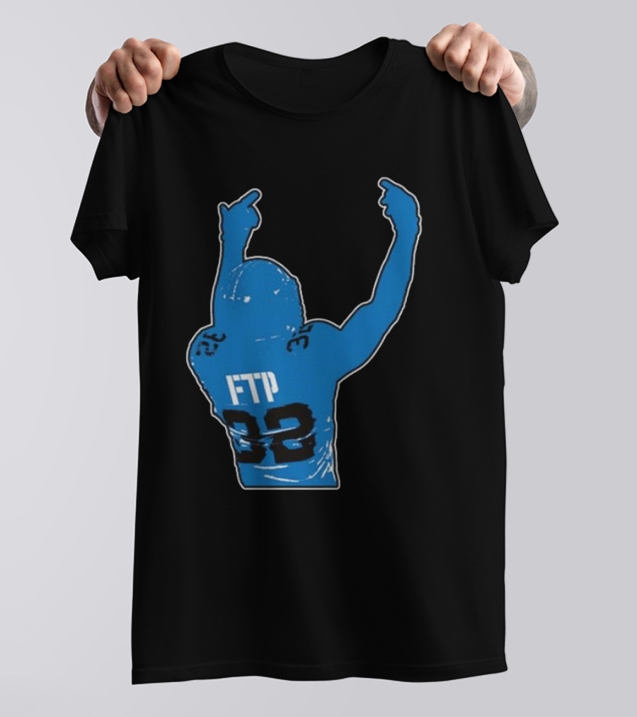 FTP Brian Branch Detroit Lions NFL Number 32 Sports T-Shirt
