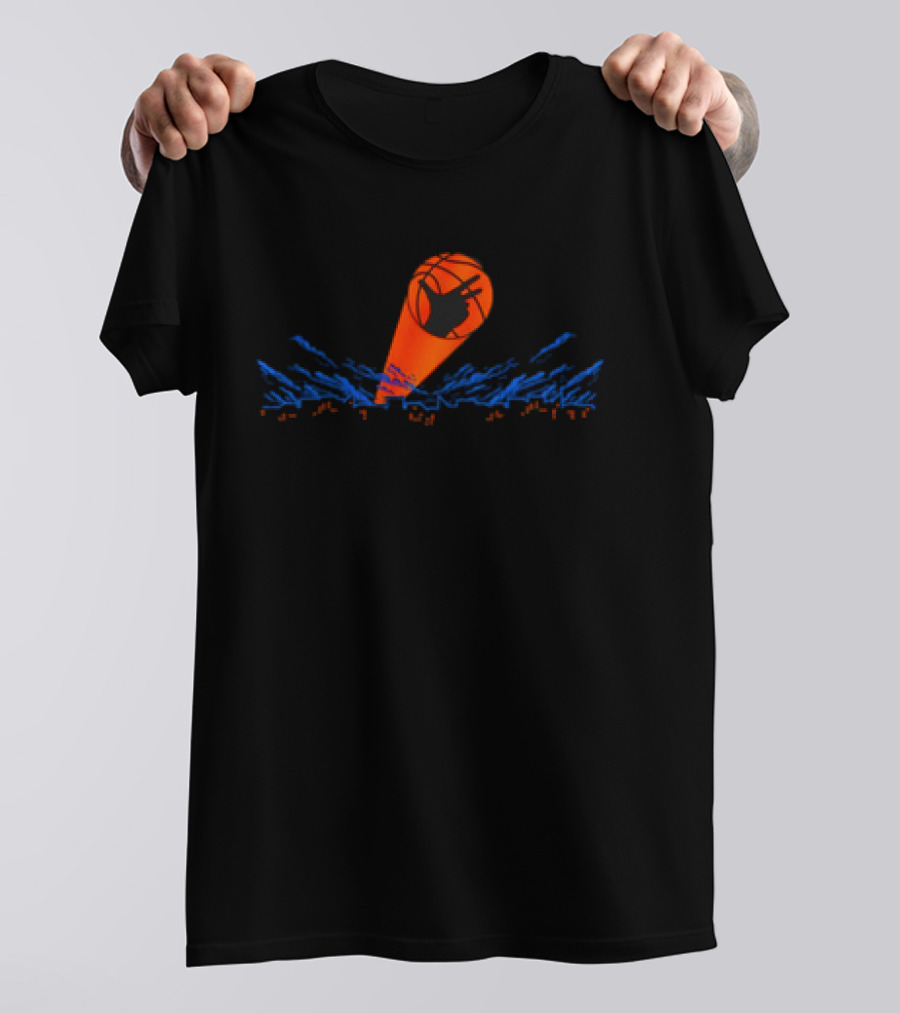 New York Knicks Basketball Spotlight Cityscape T-Shirt
