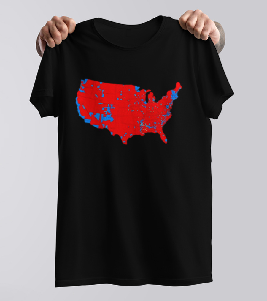 He Victory Map Red Blue USA T-Shirt