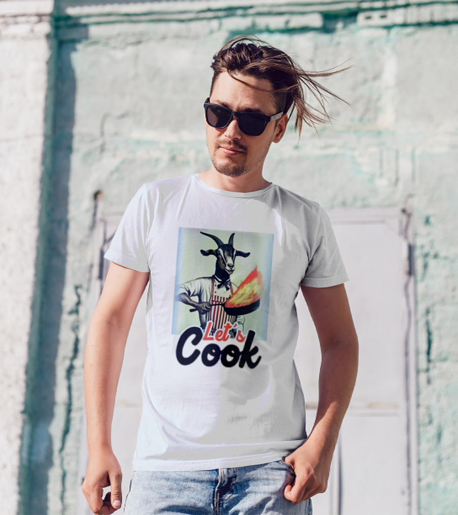 Let's Cook Goat With Flaming Pan Chef T-Shirt