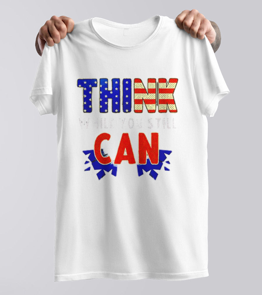 Think CAN American Flag Stars Stripes T-Shirt