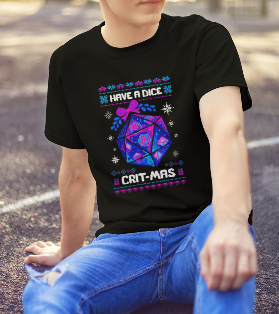 Have A Dice Crit-Mas Christmas D20 T-Shirt