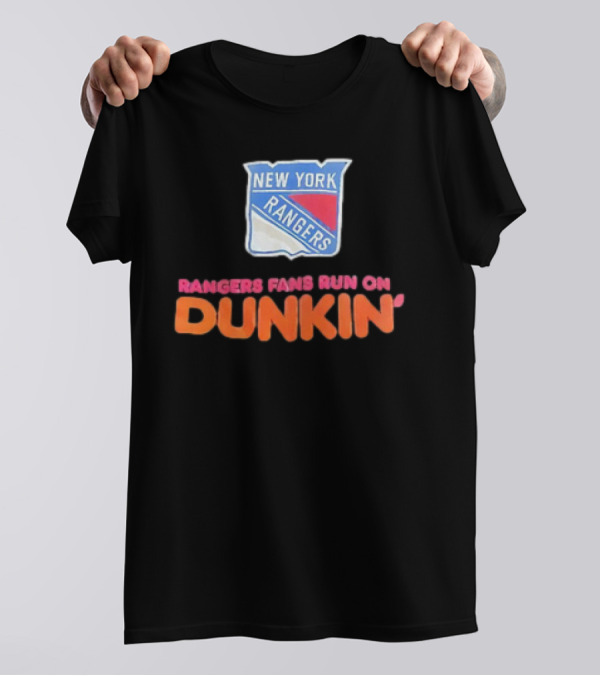 New York Rangers Fans Run On Dunkin' T-Shirt